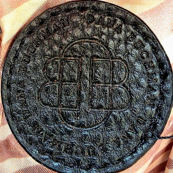 👜 Dana Buchman Brown Striped Tote Bag w/ Faux Suede Accents - Picture 3 of 16